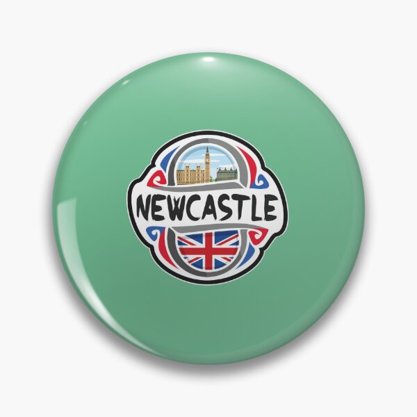 Item preview, Newcastle UK United Kingdom Flag Badge Travel Souvenir Stamp designed and sold by sallygraces.