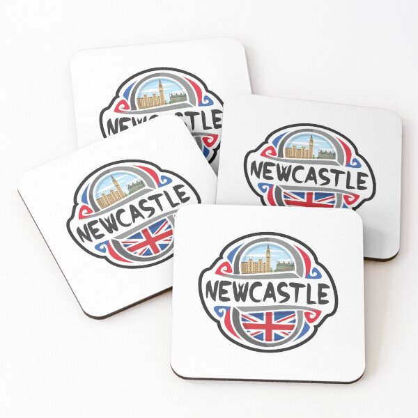 Item preview, Newcastle UK United Kingdom Flag Badge Travel Souvenir Stamp designed and sold by sallygraces.