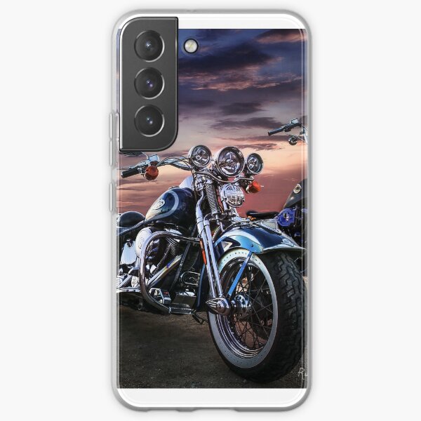 Harley Davidson beautiful sunset Samsung Galaxy Soft Case