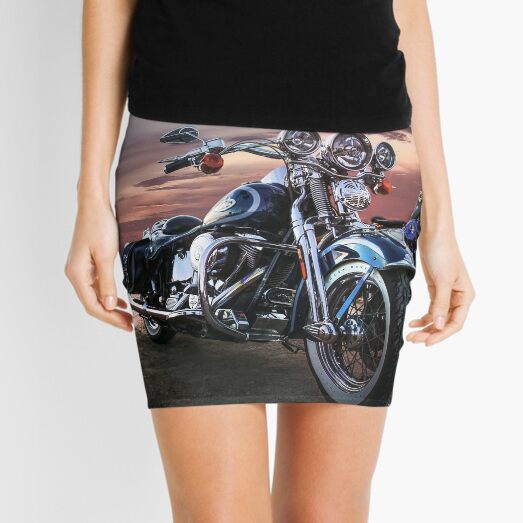 Harley davidson leather outlet mini skirt