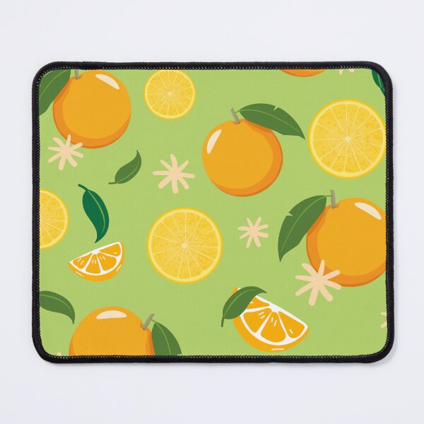 Item preview, Fresh citrus fruits seamless pattern green designed and sold by patternque.