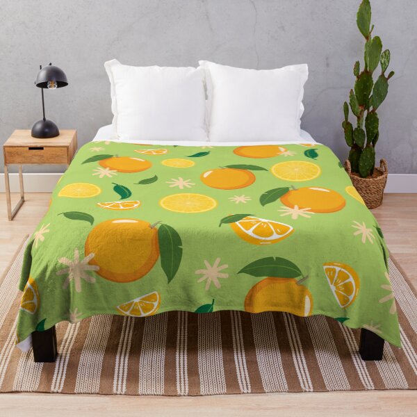 Item preview, Fresh citrus fruits seamless pattern green designed and sold by patternque.