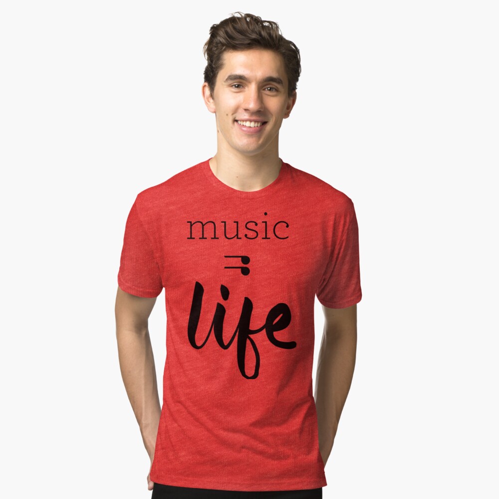Music = Life Graphic Tri-blend T-Shirt