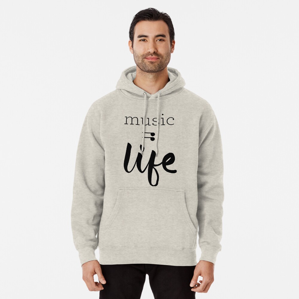 Music = Life Graphic Pullover Hoodie