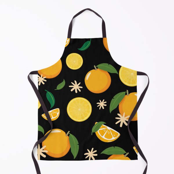 Item preview, Fresh citrus fruits seamless pattern black designed and sold by patternque.