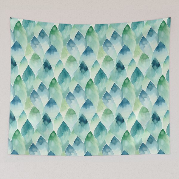 Item preview, Tylotha - Diseño de tinta en azul y verde (4/4) designed and sold by sabantha.