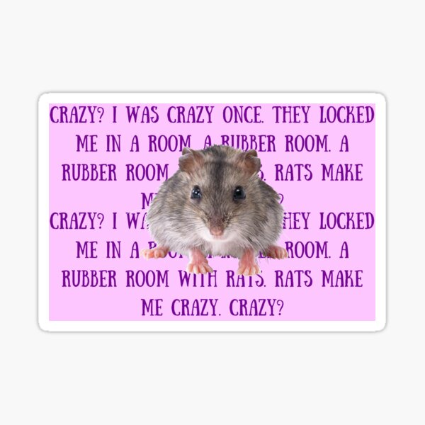 I Rats [ FreND/ Errect ] I Crazy? I was crazy once. They threw me in a room.