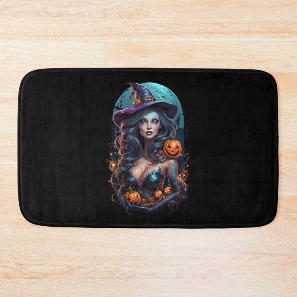 Item preview, Sirenas Mermaid Witch with Jack-o-lanterns designed and sold by SirenasWorld.
