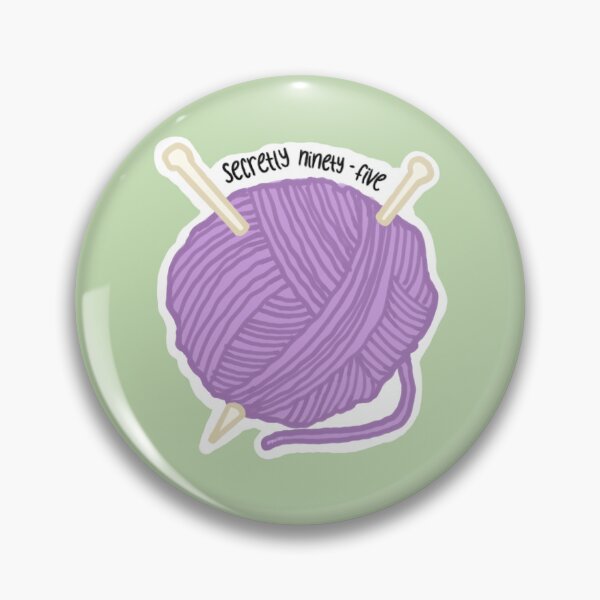 Item preview, Secretly ninety-five knitting sticker designed and sold by ArtisticMess.
