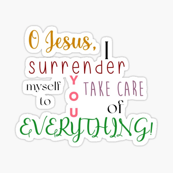 I Surrender' Prayer Sticker - Santa Clara Design