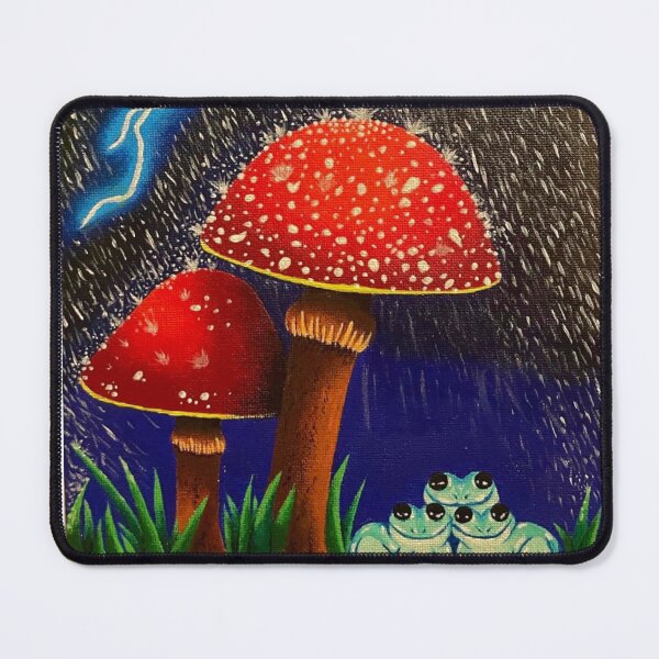 Item preview, Three Frogs Hiding from the Rain designed and sold by Goose Dreith.