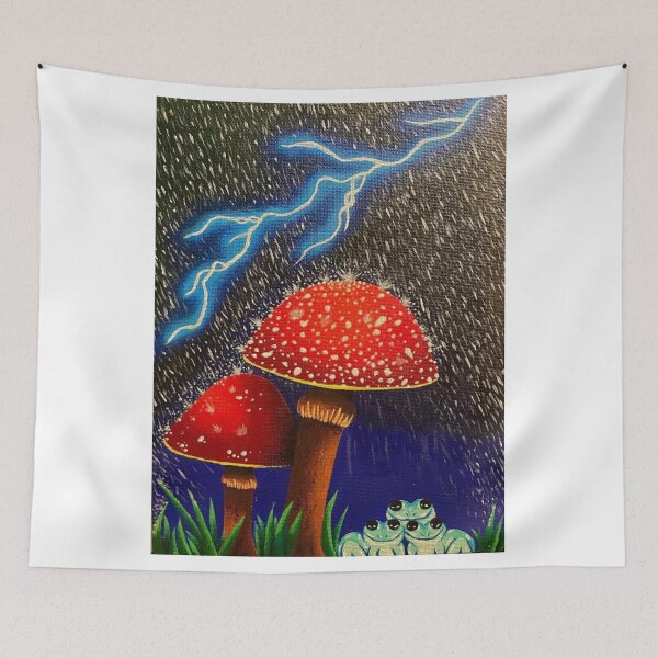 Item preview, Three Frogs Hiding from the Rain designed and sold by Goose Dreith.