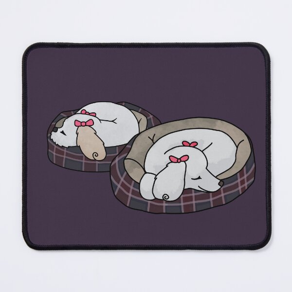 Item preview, Small dogs in beds: Bichon and Shihtzu designed and sold by thegreyfeather.
