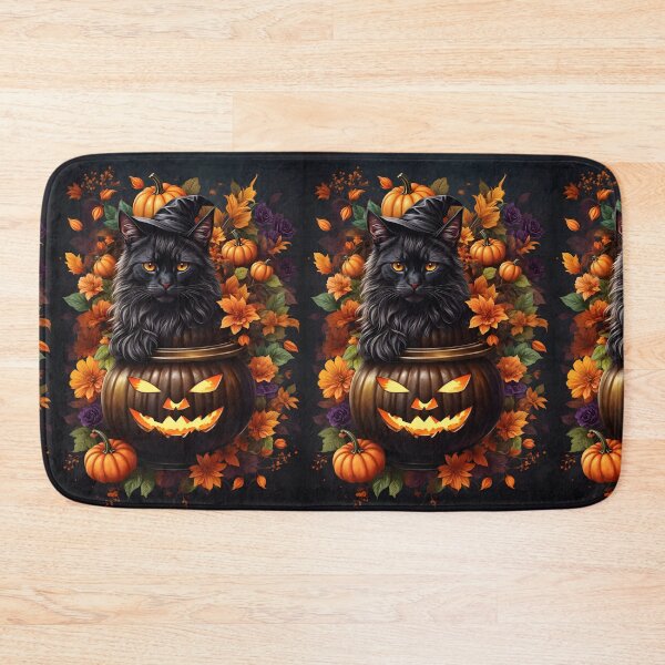 Item preview, Black wizard cat with Jack O'lantern designed and sold by Jayjaynaenae.