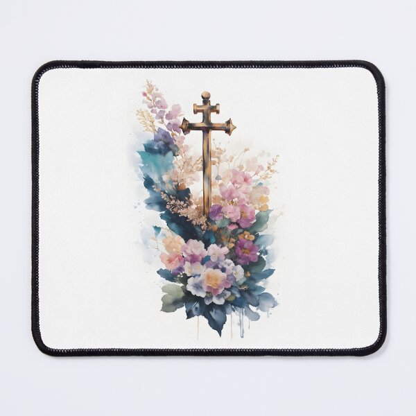 Item preview, Cross with flower bouquet designed and sold by Jayjaynaenae.