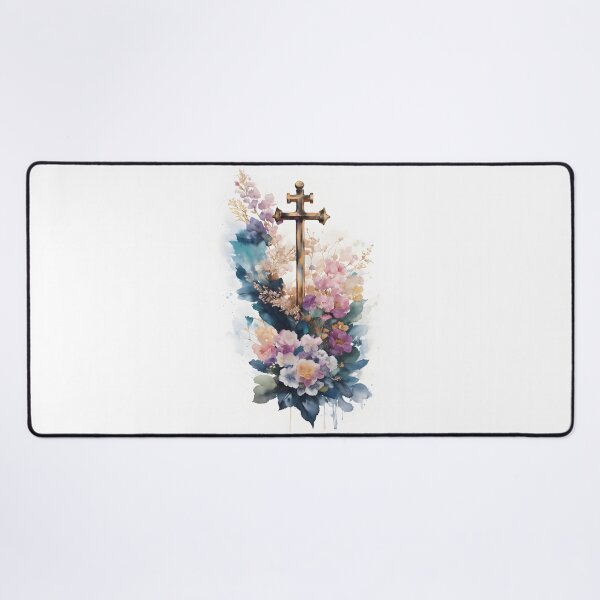 Item preview, Cross with flower bouquet designed and sold by Jayjaynaenae.