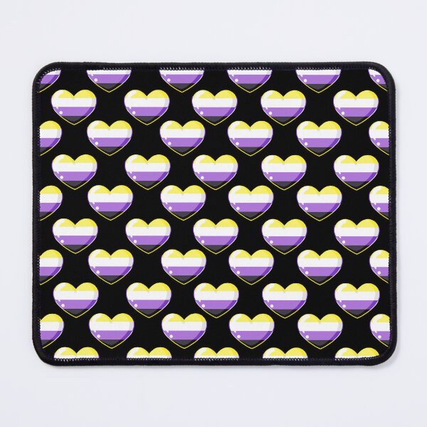 Item preview, Nonbinary Pride Heart Pattern designed and sold by AryNecho.