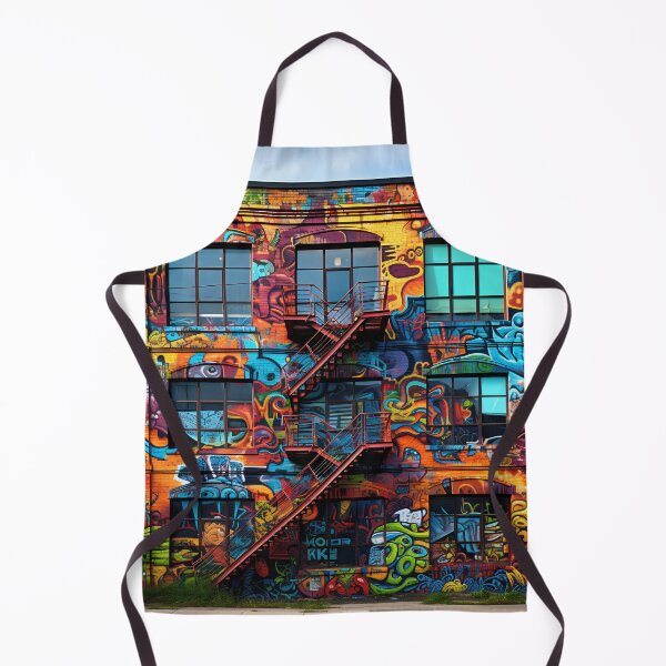 Item preview, Graffiti art brownstone building print designed and sold by dcrc.