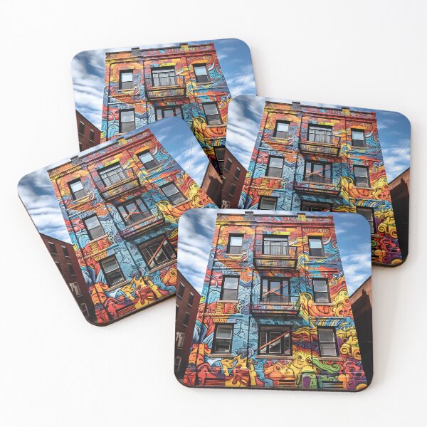 Item preview, Graffiti art brownstone building print  designed and sold by dcrc.