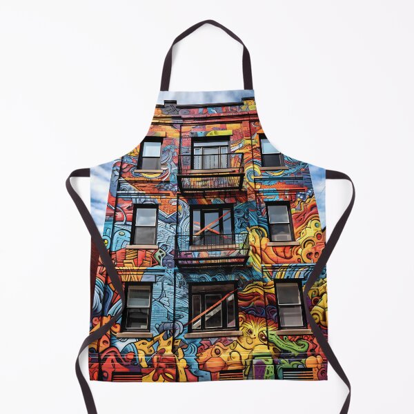 Item preview, Graffiti art brownstone building print designed and sold by dcrc.