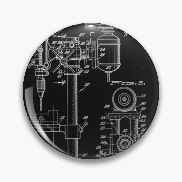 Item preview, Drill Press Patent White  designed and sold by CheriBOatman.