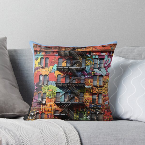 Item preview, graffiti art brownstone building print designed and sold by dcrc.
