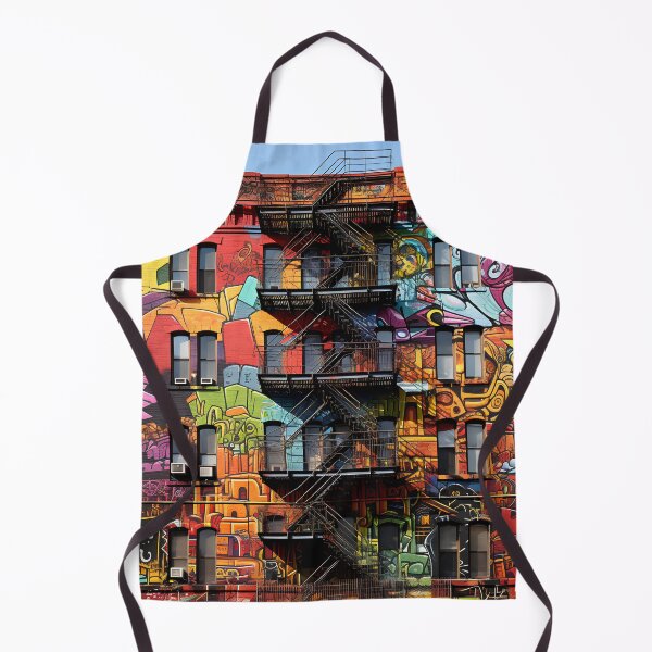 Item preview, graffiti art brownstone building print designed and sold by dcrc.