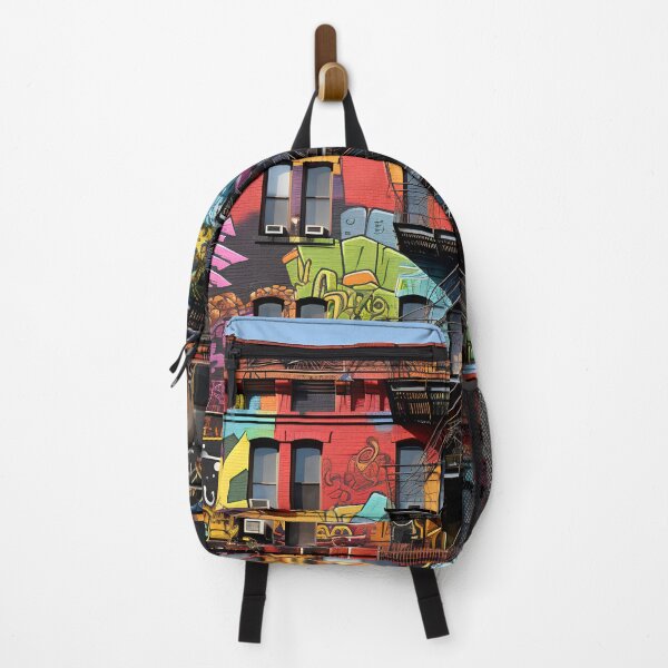 Item preview, graffiti art brownstone building print designed and sold by dcrc.