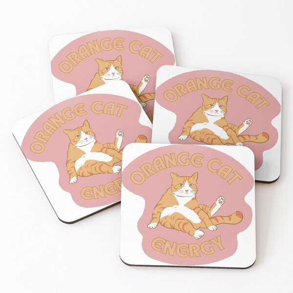 Item preview, Orange Cat Energy Meme designed and sold by autinservan.