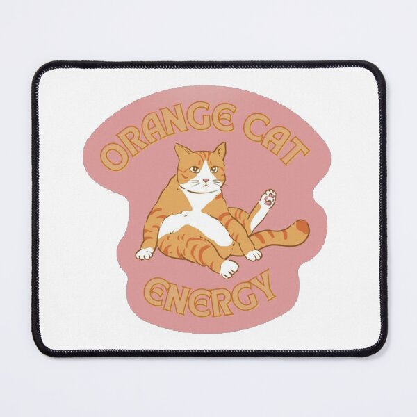 Item preview, Orange Cat Energy Meme designed and sold by autinservan.