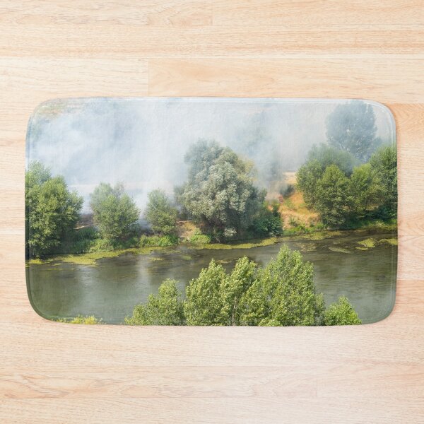 Item preview, Riverside Wildfire - Maritsa River in Plovdiv Bulgaria Burning designed and sold by Georgia Mizuleva.