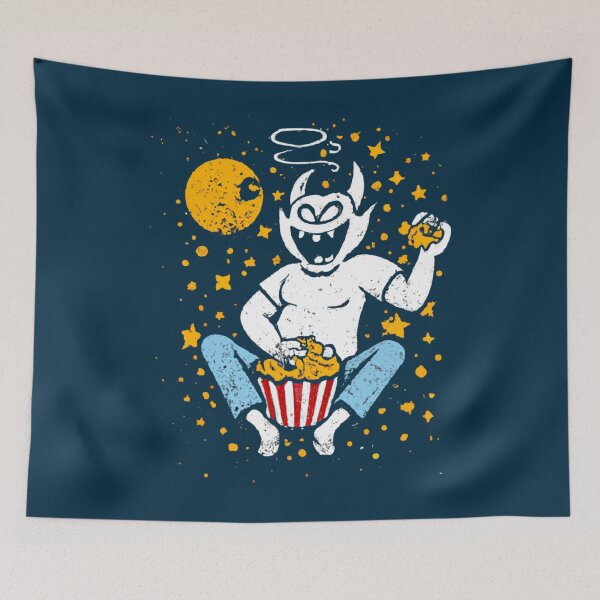 Item preview, Satan Eats Popcorn in Space Active  designed and sold by Densonone.
