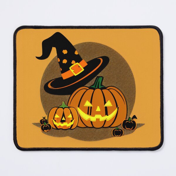 Item preview, Halloween Pumpkins and Witch's Hat designed and sold by SoftLivingCore.
