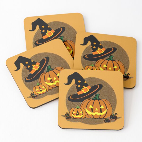 Item preview, Halloween Pumpkins and Witch's Hat designed and sold by SoftLivingCore.