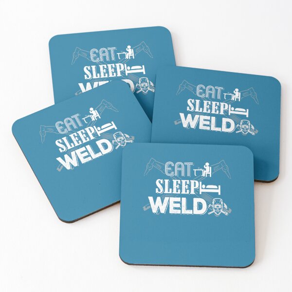 Item preview, Eat Sleep Weld Soft Screen Printed Summer Graphic Dad Gift   designed and sold by Densonone.