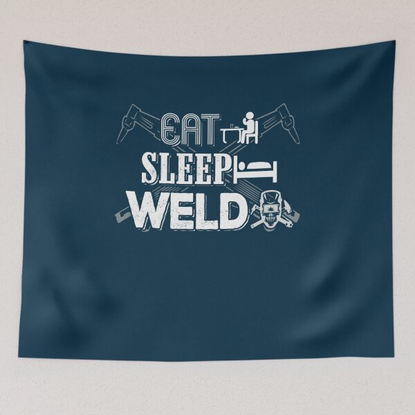 Item preview, Eat Sleep Weld Soft Screen Printed Summer Graphic Dad Gift   designed and sold by Densonone.