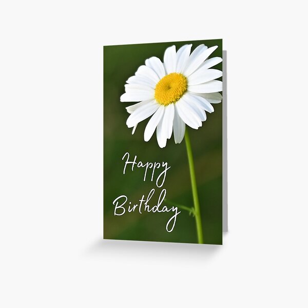 Daisy, She Loves Me, Happy Birthday Greeting Card