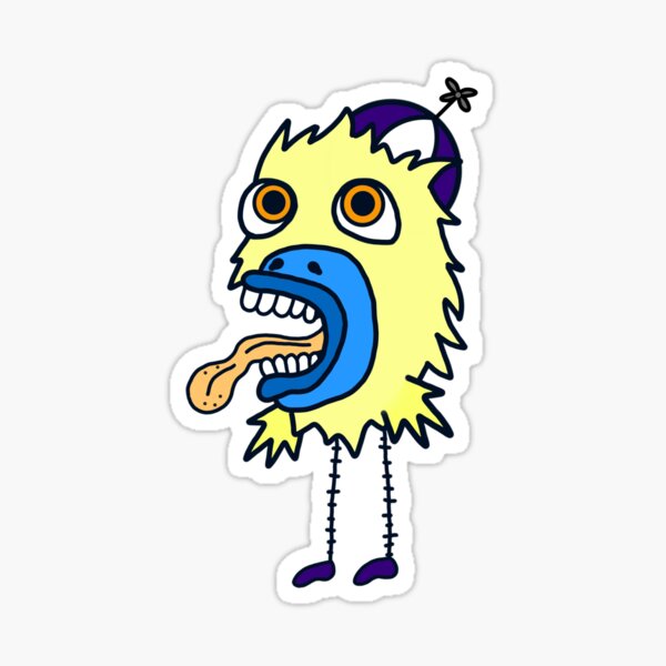 Item preview, Fluffy Yellow Monster with Silly Cap designed and sold by TheLemonSloth.