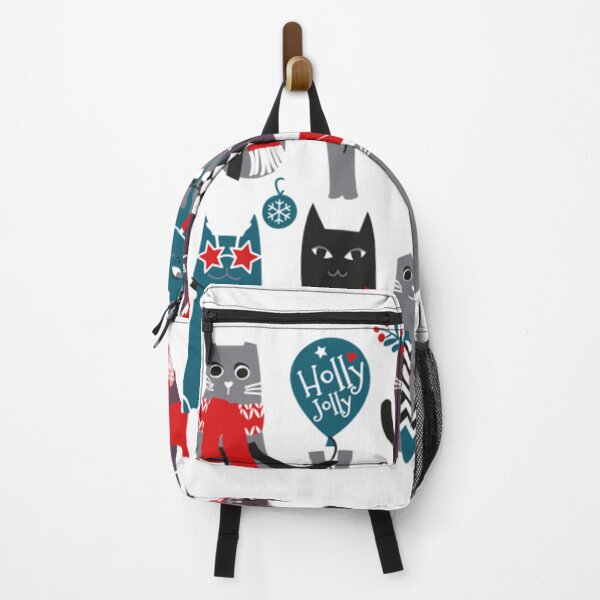Item preview, Feline Christmas Vibes  Print  Grey Background Grey Green White Purple Beet And Black Kittens T- designed and sold by NathanPVelasco.