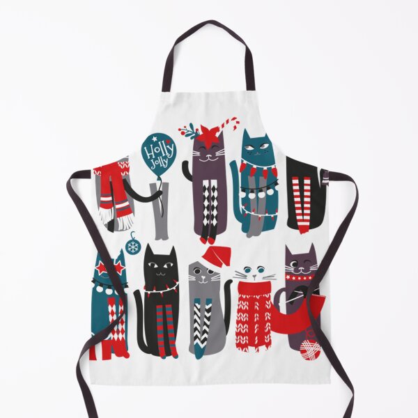 Item preview, Feline Christmas Vibes  Print  Grey Background Grey Green White Purple Beet And Black Kittens T- designed and sold by NathanPVelasco.