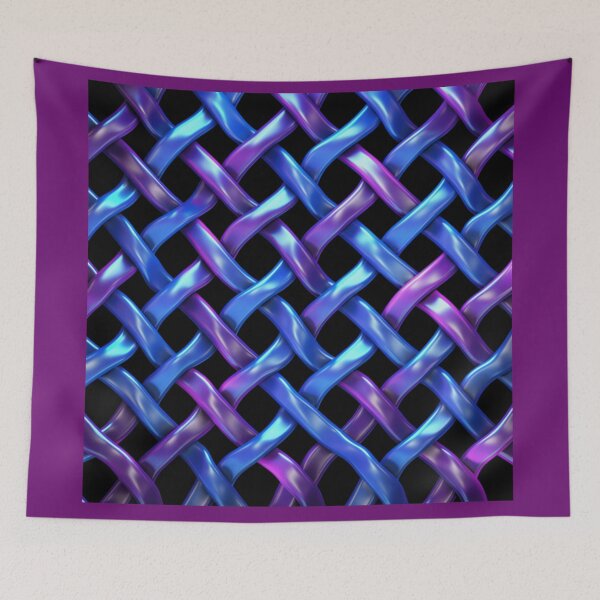 Item preview, purple and blue chain link pattern designed and sold by DanieWoods.
