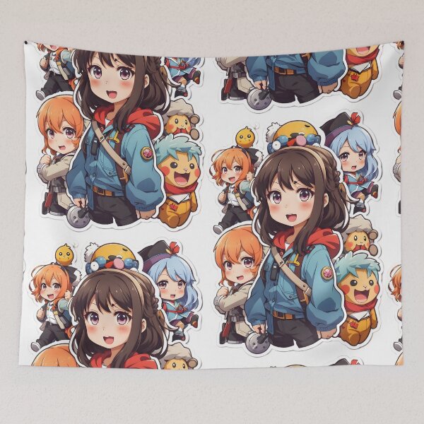 Item preview, Cute Anime Characters Collage Chibi designed and sold by PCGDrawing.
