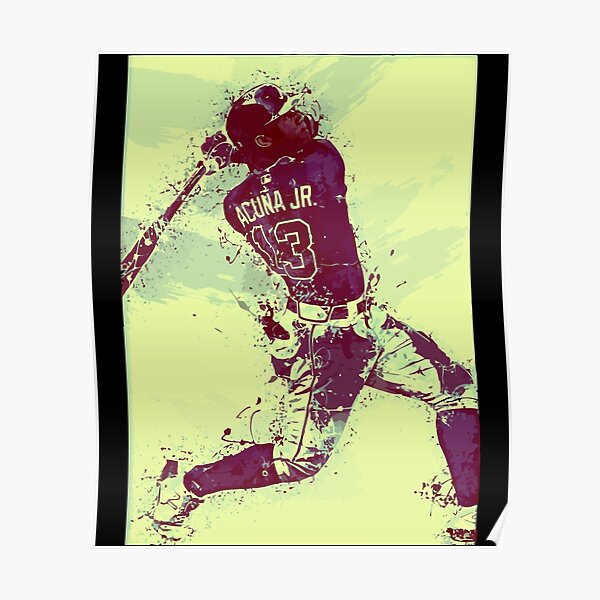  Outfielder Ronald Acuna Jr Home Run Poster Gifts Canvas  Painting Poster Wall Art Decorative Picture Prints Modern Decor  Framed-unframed 20x30inch(50x75cm): Posters & Prints