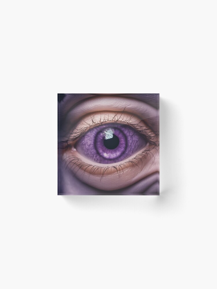 Thumbnail 2 of 5, Acrylic Block, Purple Eyeball. designed and sold by LenCarol.