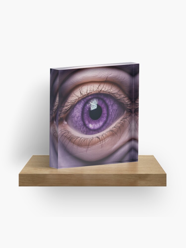 Thumbnail 1 of 5, Acrylic Block, Purple Eyeball. designed and sold by LenCarol.