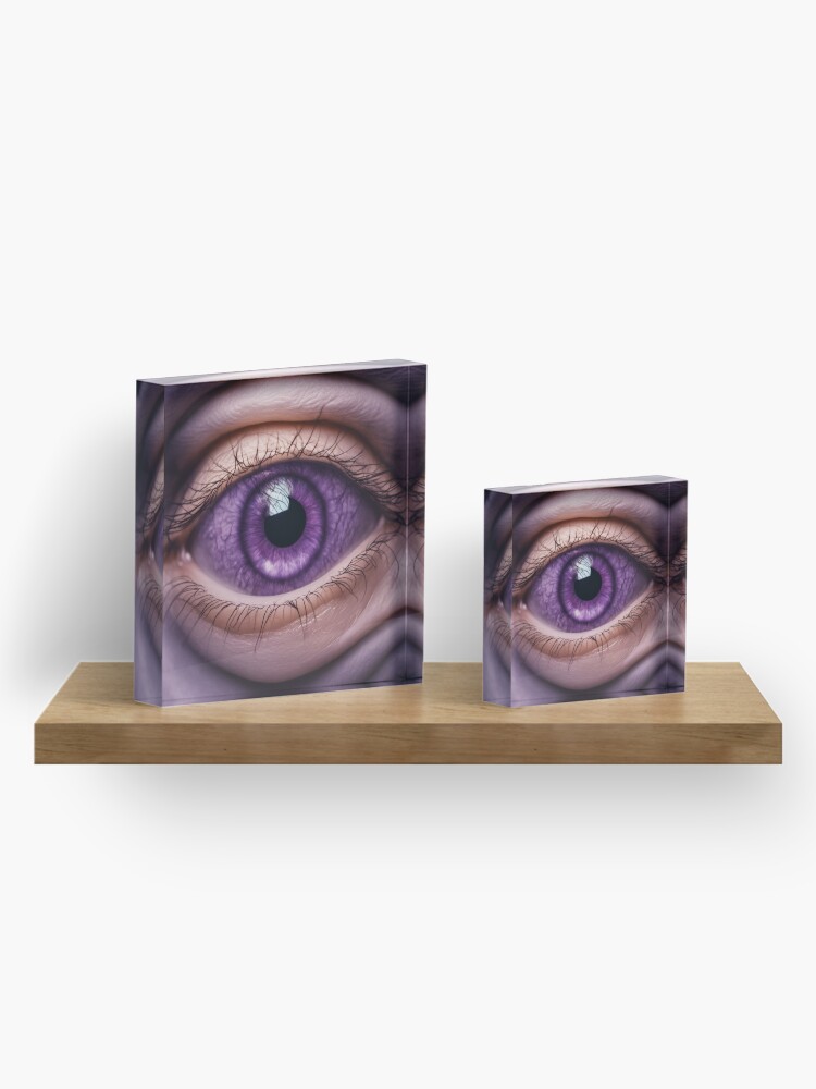 Thumbnail 4 of 5, Acrylic Block, Purple Eyeball. designed and sold by LenCarol.