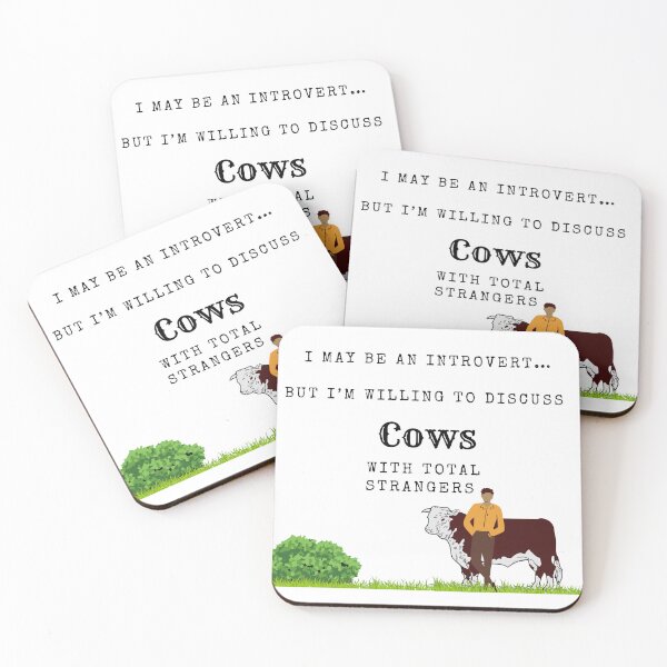 Item preview, I may be an introvert but…. Cows  designed and sold by scleverfarm.