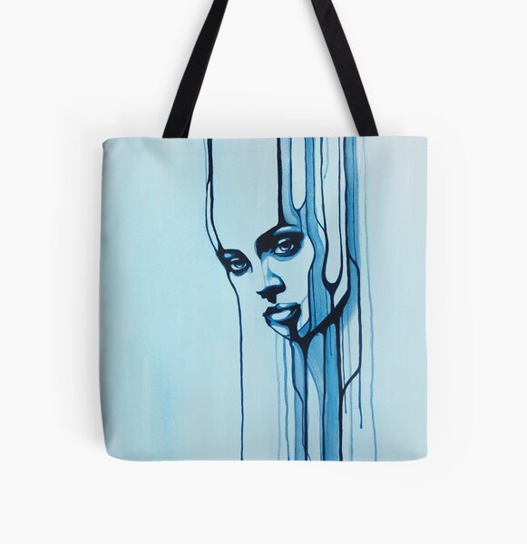 Blue All Over Print Tote Bag