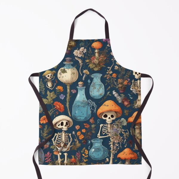 Item preview, Witchy Mushroom Design with Cute Skeletons - Magical and Spooky Artwork designed and sold by FuroAI.