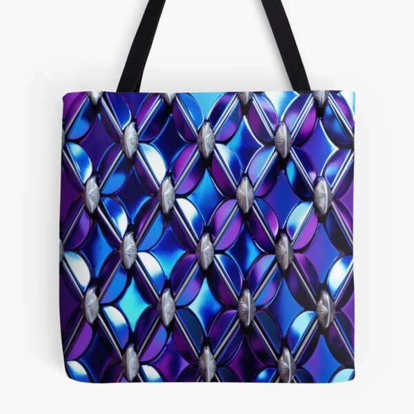 Item preview, purple and blue link pattern designed and sold by DanieWoods.